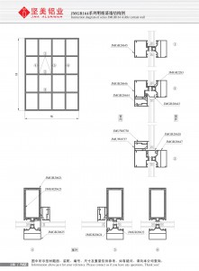 Sơ đồ kết cấu hệ vách khung nổi hệ JMGR164